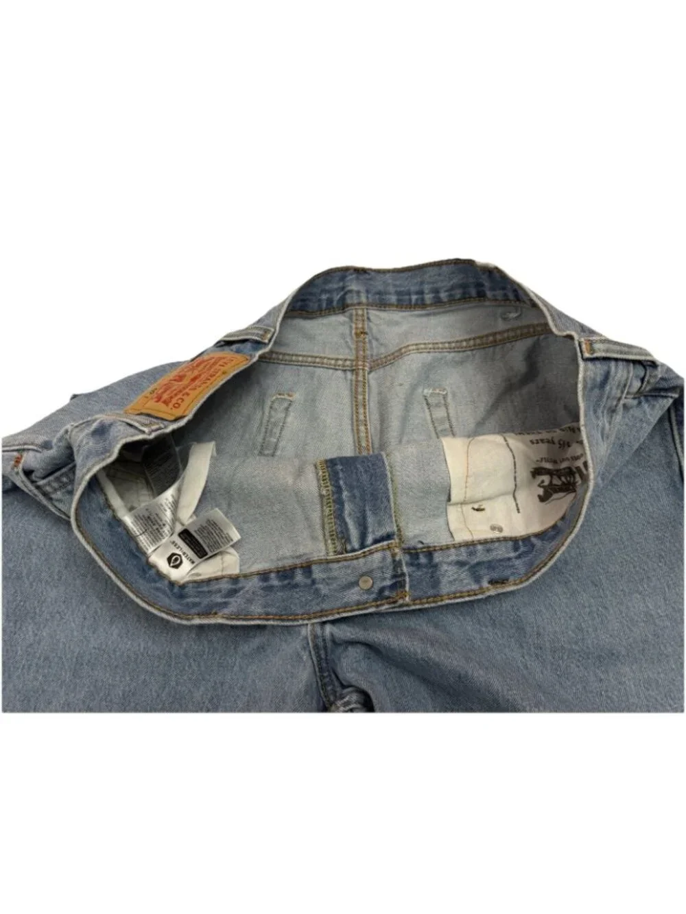 Levi’s 569 Loose Straight Denim Shorts Mens 40 Light Wash Blue Jean Shorts
